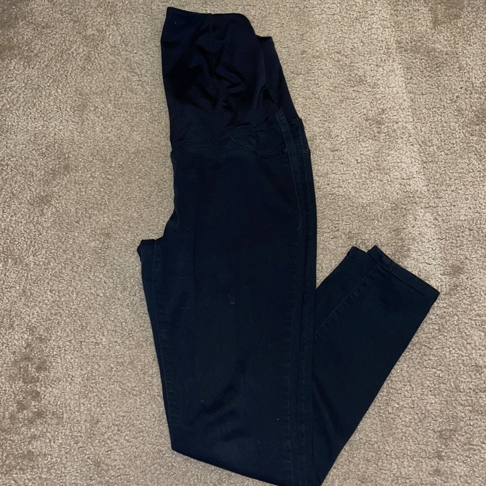 Black skinny maternity pants
